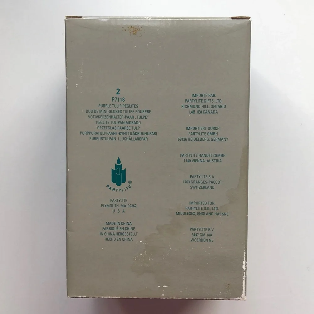 PartyLite Retired Purple Tulip Peglites Mini-Globes P7118 - Picture 13 of 16